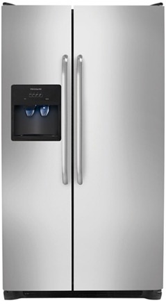 Frigidaire FFHS2612LS 26 cu. ft. Side By Side Refrigerator, 3 Glass SpillSafe Shelves, Ready-Select Controls, PureSource 3 Water Filtration, Energy Saver Plus, Control Lock Option