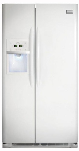Frigidaire Gallery FGHS2355K 22.6 cu. ft. Side by Side Refrigerator, 3 Sliding SpillSafe Glass Shelves, Humidity-Controlled Drawers, External Ice/Water Dispenser, Express-Select Controls