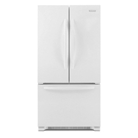 KitchenAid KFCS22EVWH Architect Series II 21.8 cu ft Counter Depth French Door Refrigerator, White