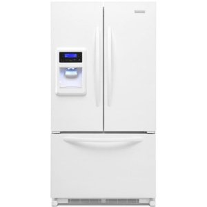 KitchenAid KFIS20XVWH Architect Series II 19.9 cu ft Counter Depth French Door Refrigerator, External Ice and Water Dispenser, White