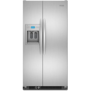 KitchenAid Architect II KSCS23FVMK 23.1 cu. ft. Counter-Depth Side by Side Refrigerator, ExtendFresh System, External Ice/Water Dispenser, In-Door-Ice, Wine/Can Rack, LCD Digital Controls, Monochromatic Stainless Cabinet