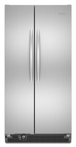 KitchenAid Architect II KSCS25MVMK 23.7 cu. ft. Side by Side Refrigerator, SatinGlide FreshChill, AquaSense In-Door-Ice Dispensing System with PuR Filtration, Monochromatic Stainless Cabinet