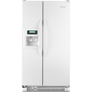 KitchenAid Architect II KSRG25FVWH 25.3 cu. ft. Side by Side Refrigerator, Humidity Controlled Crisper, External Ice/Water Dispenser, In-Door-Ice, FreshChill Temperature Management, White-On-White