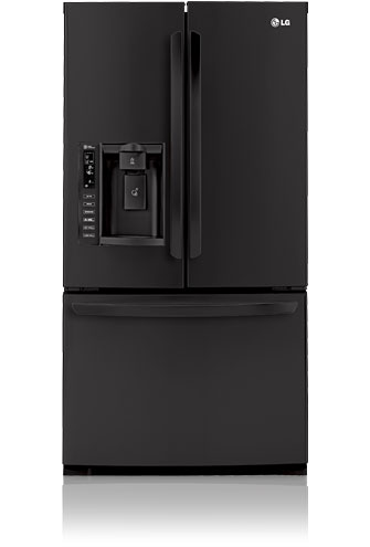 LG LFX25976SB 24.7 cu. ft. French Door Refrigerator, Glass Shelves, Glide N' Serve Drawer, External Ice/Water Dispenser, LED Interior Light, Linear Compressor, Smooth Black