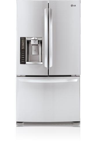 LG LFX25976ST 24.7 cu. ft. French Door Refrigerator, Glass Shelves, Glide N' Serve Drawer, External Ice/Water Dispenser, LED Interior Light, Linear Compressor, Stainless Steel