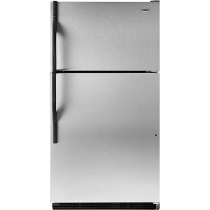 Maytag M1TXEGMYS 20.6 cu. ft. Top-Freezer Refrigerator, SpillMizer Glass Shelves, Humidity-Controlled Crisper, Automatic Moisture Control, Ice Maker, Knob Controls