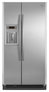 Maytag MSD2576VEM 25.3 cu. ft. Side by Side Refrigerator, Adjustable Spill-Catcher Glass Shelves, Beverage Chiller Compartment, Humidity-Controlled Crispers, Fill-N-Chill Ice/Water Dispenser, Up-Front Sliding Controls