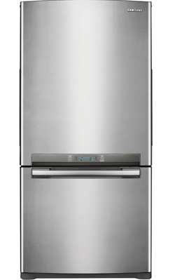 Samsung RF217ACBP 20.0 cu. ft. Bottom Freezer Refrigerator, Twin Cooling System, Power Freeze/Cool, LED Lighting, Ice Maker, 33