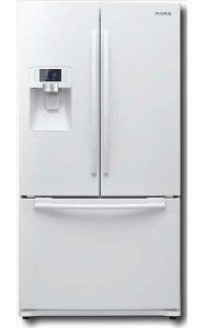 Samsung RFG237AAWP 23 cu. ft. Counter-Depth French Door Refrigerator, Twin Cooling System, Power Freeze, Cool Select Pantry, Energy Star Rated, External Water, Ice Dispenser and External Digital Display
