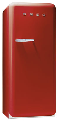 Smeg FAB28UR 9.22 cu. ft. 50's Style Refrigerator, Antibacterial Interior, Ice Compartment, Adjustable Glass Shelves