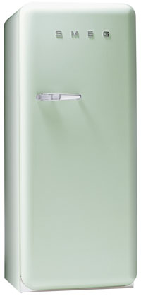 Smeg FAB28UV 9.22 cu. ft. 50's Style Refrigerator, Antibacterial Interior, Ice Compartment, Adjustable Glass Shelves