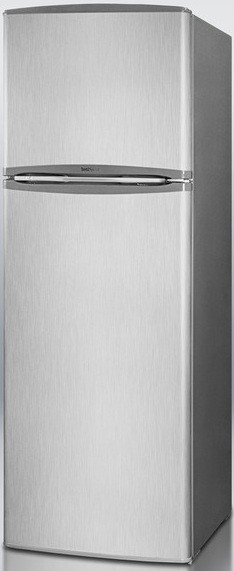 Summit FF1325SS 10.2 cu. ft. Counter-Depth Top-Freezer Refrigerator, Adjustable Glass Shelves, Door Storage, Large Freezer Compartment
