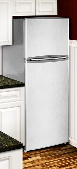 Summit FF1425SS 12.7 cu. ft. Counter-Depth Top-Freezer Refrigerator, Adjustable Glass Shelves, Door Storage, Recessed Handles
