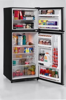 Avanti FF999PS 9.9 cu. ft. Top Freezer Refrigerator with Adjustable Glass Shelves & Beverage Can Dispenser