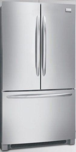 Frigidaire Gallery FGHN2844LF 27.8 cu. ft. French Door Refrigerator, 4 SpillSafe Sliding Glass Shelves, Full-Width Humidity Crispers, Quick Ice Option, Ramp-Up Lighting, Self-Closing Freezer Drawer