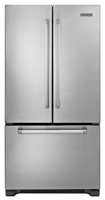 KitchenAid Pro Line KFCP22EXMP 21.8 cu. ft. Counter Depth French Door Refrigerator, SpillClean Glass Shelves, Humidity-Controlled Crispers, Internal Water Dispenser, Ice Maker and Pull-Out Tri-Level Freezer Drawer