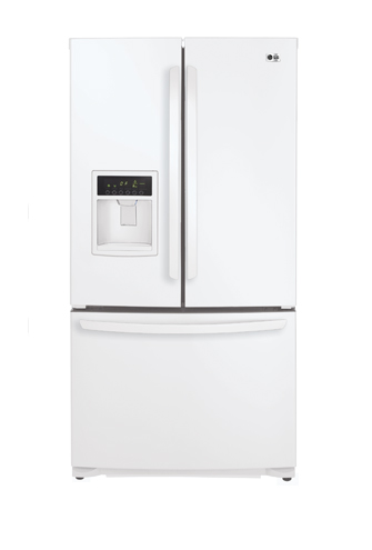 LG LFX25961SW 24.7 cu. ft. French Door Refrigerator, External Ice and Water Dispenser, Smooth White