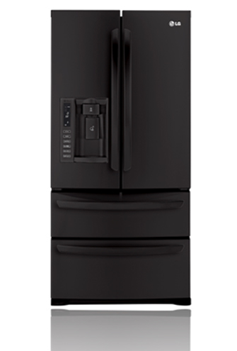 LG LMX25988SB 24.7 cu. ft. French Door Refrigerator, Double Freezer Drawers, Glide N' Serve Drawer, Energy Star Qualified, External Water/Ice Dispenser, Smooth Black