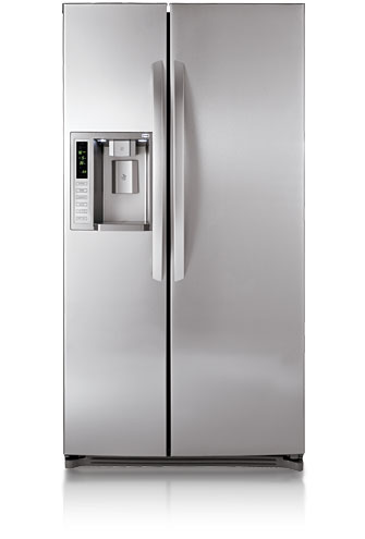 LG LSC27921ST 26.5 cu. ft. Side by Side Refrigerator, 3 Spill Protector Glass Shelves, 2 Humidity Controlled Crispers, External Ice/Water Dispenser, LED Display, Digital Controls, Stainless Steel