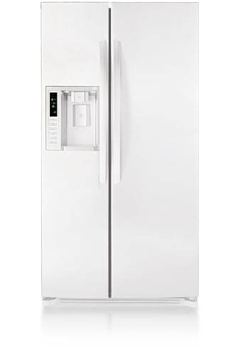 LG LSC27921SW 26.5 cu. ft. Side by Side Refrigerator, 3 Spill Protector Glass Shelves, 2 Humidity Controlled Crispers, External Ice/Water Dispenser, LED Display, Digital Controls, Smooth White