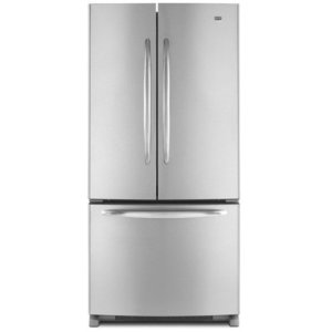 Maytag MFF2258VEA 22.0 cu. ft. French Door Refrigerator, Adjustable Spill-Catcher Glass Shelves, Pick-Off Gallon-Plus Door Bins, Automatic Moisture Control, Electronic Dual Cool System