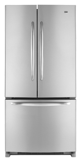 Maytag MFF2258VEM 22.0 cu. ft. French Door Refrigerator, Adjustable Spill-Catcher Glass Shelves, Pick-Off Gallon-Plus Door Bins, Automatic Moisture Control, Electronic Dual Cool System