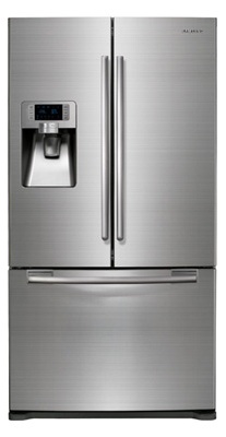 Samsung RFG297AARS 28.5 cu. ft. French-Door Refrigerator, 5 Glass Shelves, Spill Proof, Twin Cooling Plus, CoolSelect Pantry, Power Freeze/Cool Options, External Ice/Water Dispenser, LED Display