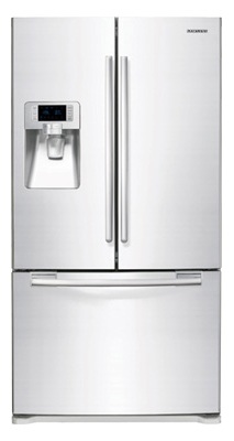 Samsung RFG297AAWP 28.5 cu. ft. French-Door Refrigerator, 5 Glass Shelves, Spill Proof, Twin Cooling Plus, CoolSelect Pantry, Power Freeze/Cool Options, External Ice/Water Dispenser, LED Display