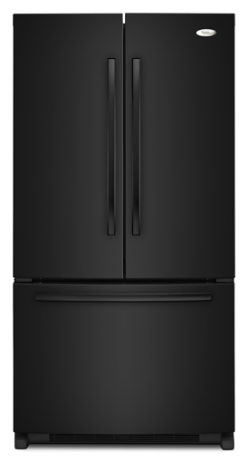 Whirlpool GX5FHDXVB 24.8 cu. ft. French Door Refrigerator, SpillProof Shelves, IceMaker, Automatic Defrost, Black