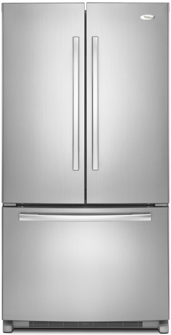 Whirlpool GX5FHDXVY 24.8 cu. ft. French Door Refrigerator, SpillProof Shelves, IceMaker, Automatic Defrost, Monochromatic Stainless Steel